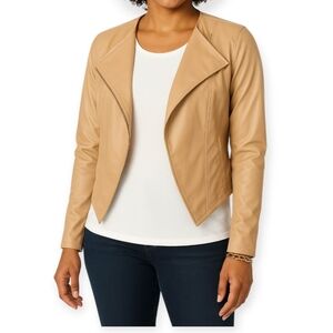 G by Giuliana Lightweight Faux Leather Moto Jacket Sz XL
